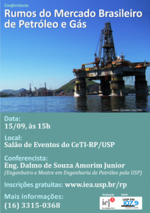 Cartaz de "Rumos do Mercado Brasileiro de Petróleo e Gás"
