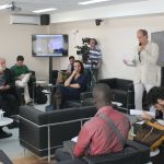 Martin Grossmann durante a abertura do evento Martin Grossmann durante a abertura do evento