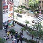 Vista Aérea de um dos Painéis sobre os 50 Anos do Golpe Militar Vista Aérea de um dos Painéis sobre os 50 Anos do Golpe Militar