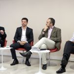 Luiz Henrique Catalani, Adriano Andricopulo, Hamilton Varela e José Eduardo Krieger
