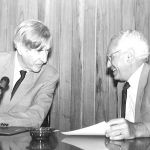 John Kenneth Galbraith e José Goldemberg John Kenneth Galbraith e José Goldemberg