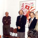 a partir da esquerda, Jacques Marcovith, Marco Antonio Coelho, Umberto Cordani, Sérgio Mascarenhas e Carlos Guilherme Mota